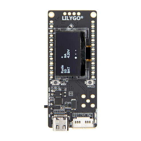 디바이스마트,MCU보드/전자키트 > 프로세서/개발보드 > ARM > Cortex-M4,LILYGO,LILYGO® T3 STM32 LoRa STM32WL 55CCU6 0.96인치 OLED 개발 보드 [Q443],STM32WL55CCU6 / 256KB 플래시 / 64KB SRAM / Cortex-M4 + Cortex-M0+ 듀얼코어 / LoRa·FSK·MSK·BPSK 변조 / 433·868·915MHz / 0.96인치 128×64 OLED / SPI 인터페이스