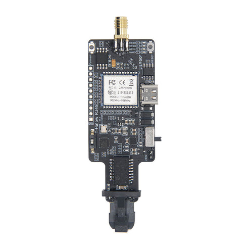 디바이스마트,오픈소스/코딩교육 > 파이썬/IoT 개발 보드 > ESP32,LILYGO,LILYGO® T-Halow RJ45 WiFi IoT [H808],Wi-Fi HaLow(IEEE 802.11ah) / 859~894MHz 및 902~928MHz 지원 / RJ45 이더넷 포트 / STA+AP 듀얼 모드 / AT 명령 지원 / UART 및 5개 I/O / 외장 안테나 커넥터