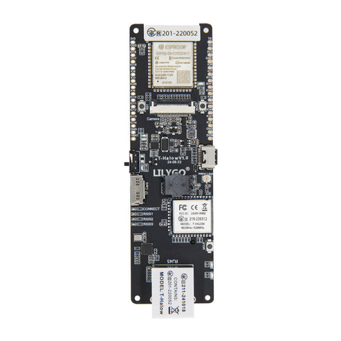 LILYGO® T-Halow ESP32-S3 RJ45 포트 + 카메라 인터페이스 (18650 배터리 홀더 포함) 915MHz [H765]