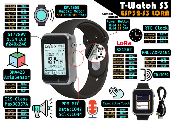 T-Watch S3 pinout